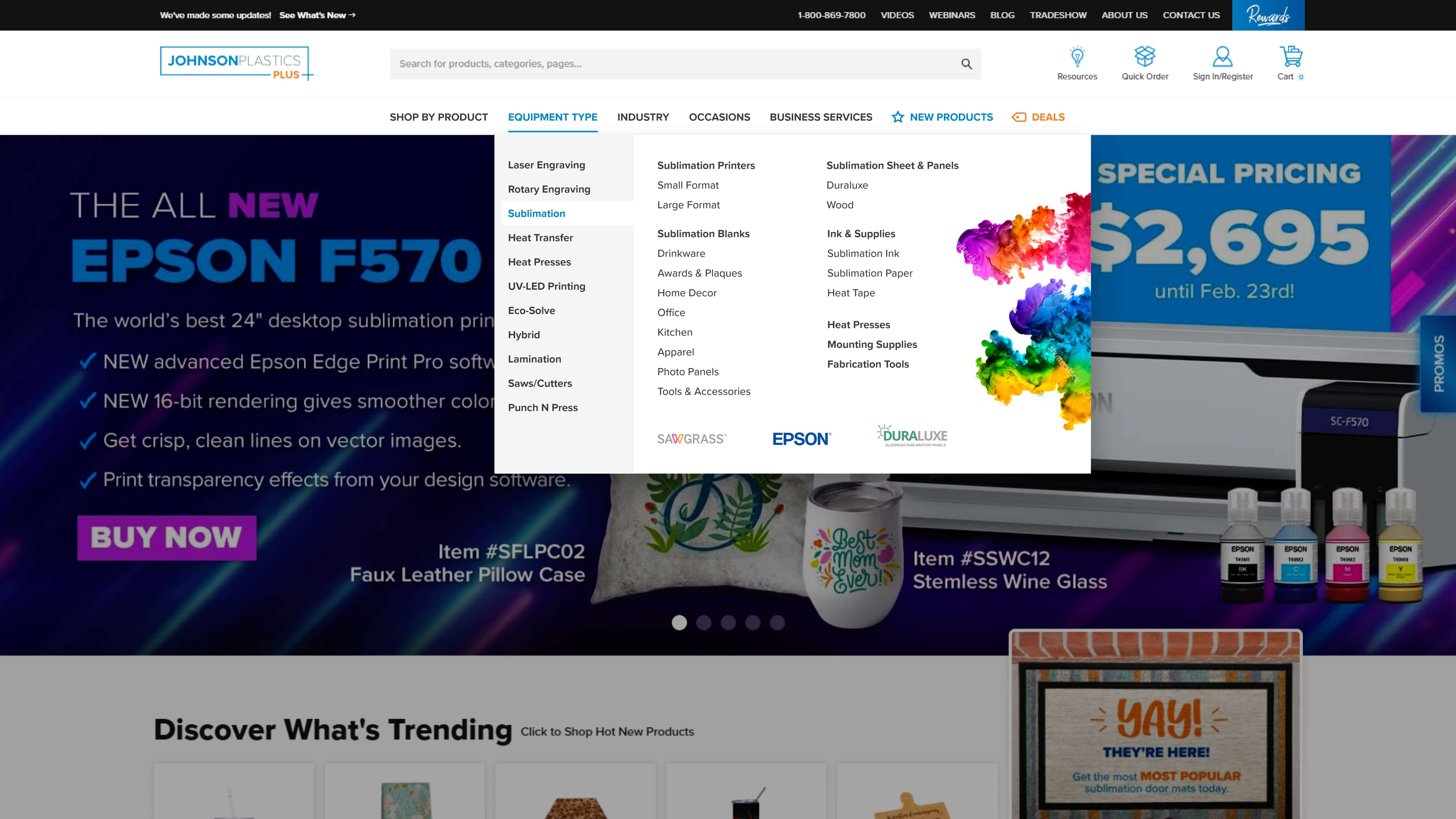 JPPlus Alternate Menu - Sublimation