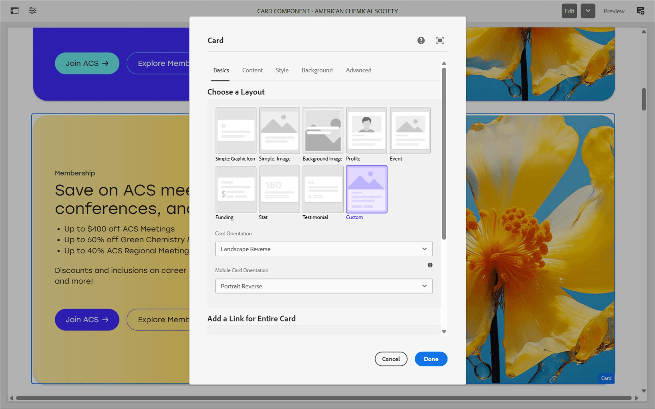 Advanced Card Component