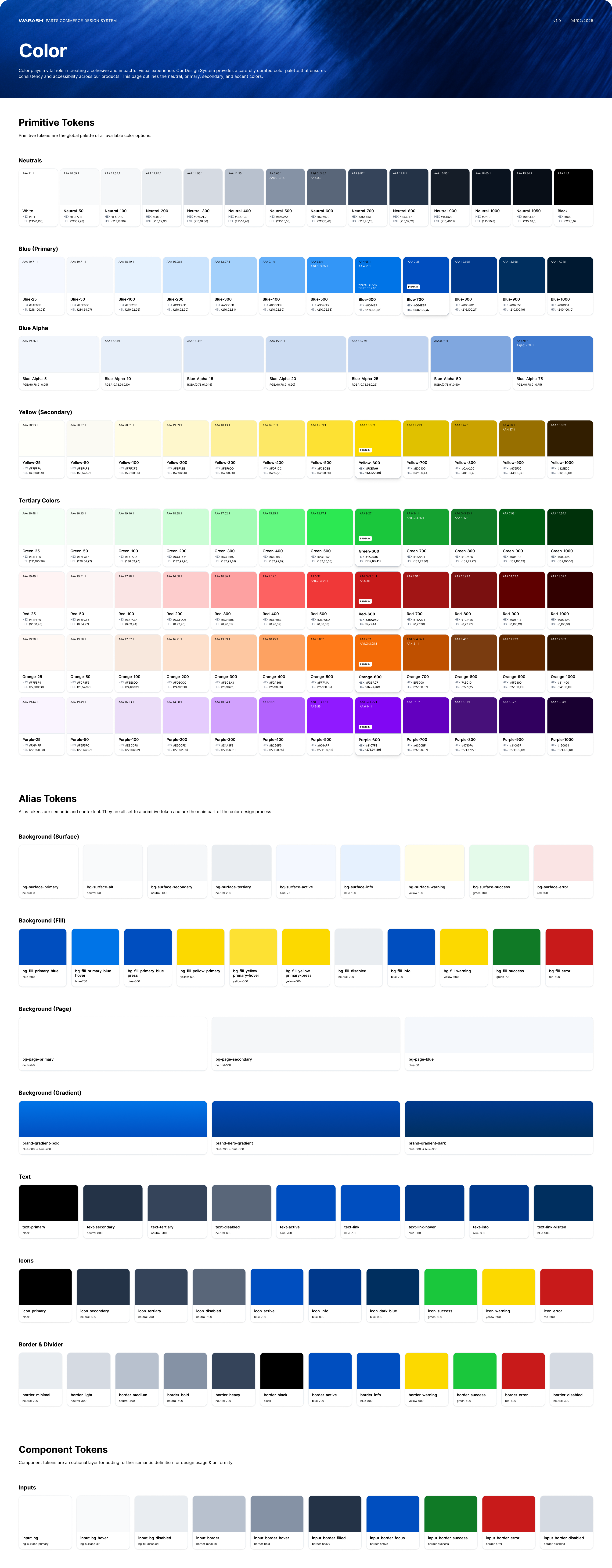 Wabash Design System: Color